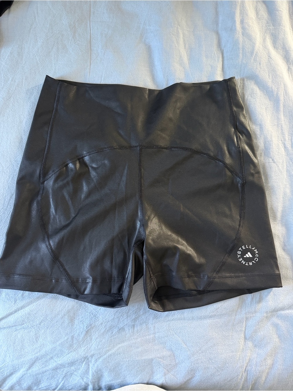 Adidas by Stella McCartney Black High-Rise Athletic Shorts